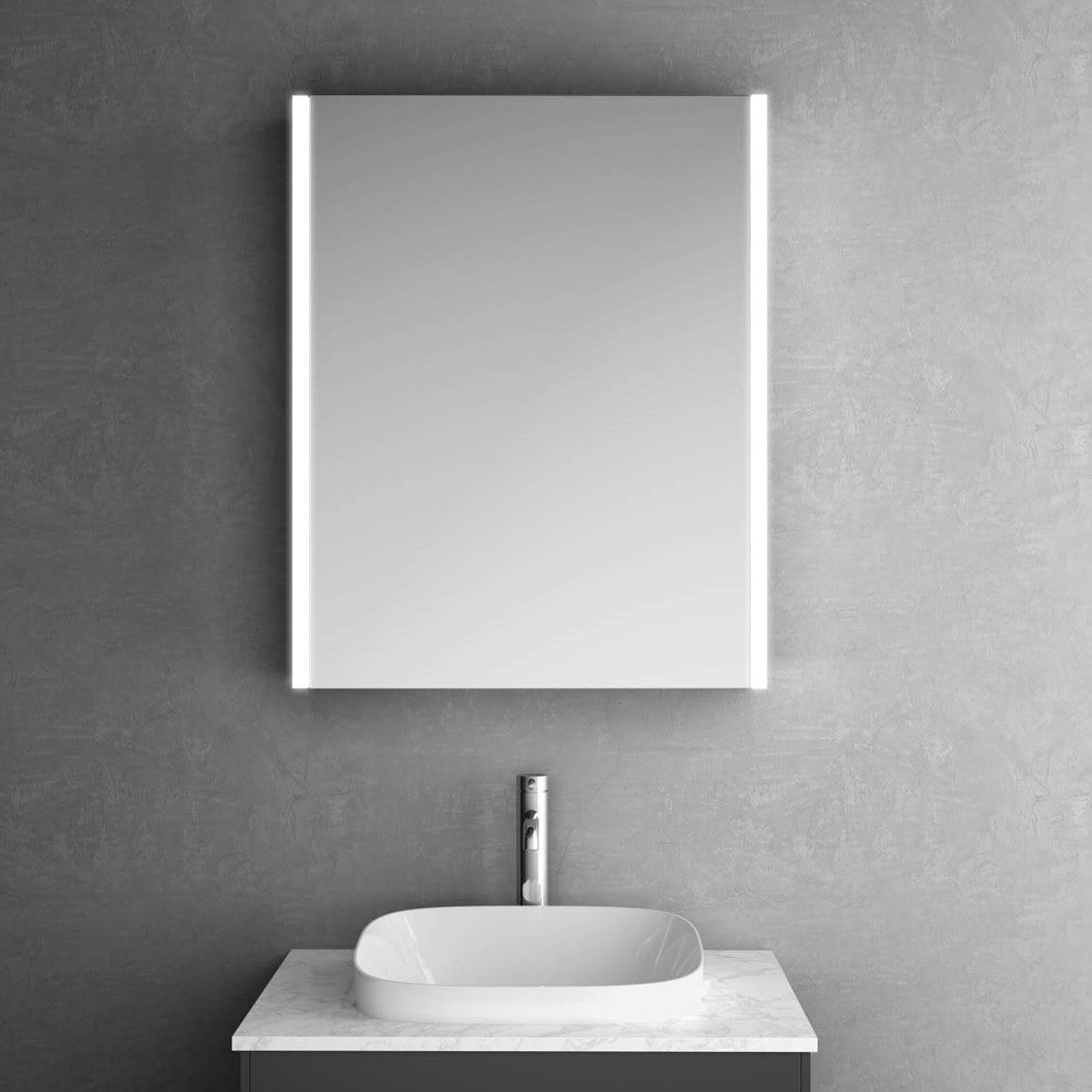 R&T AC 110V Bathroom Illuminated  Mirror Cabinet