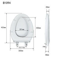 Load image into Gallery viewer, R&amp;T B1094 Elongated Toilet Seat Slow Close
