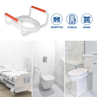 Load image into Gallery viewer, R&amp;T Toilet Seat Riser 2&#39;&#39; Raised Seat with Removable Padded Handles Fit For Elongated Toilets
