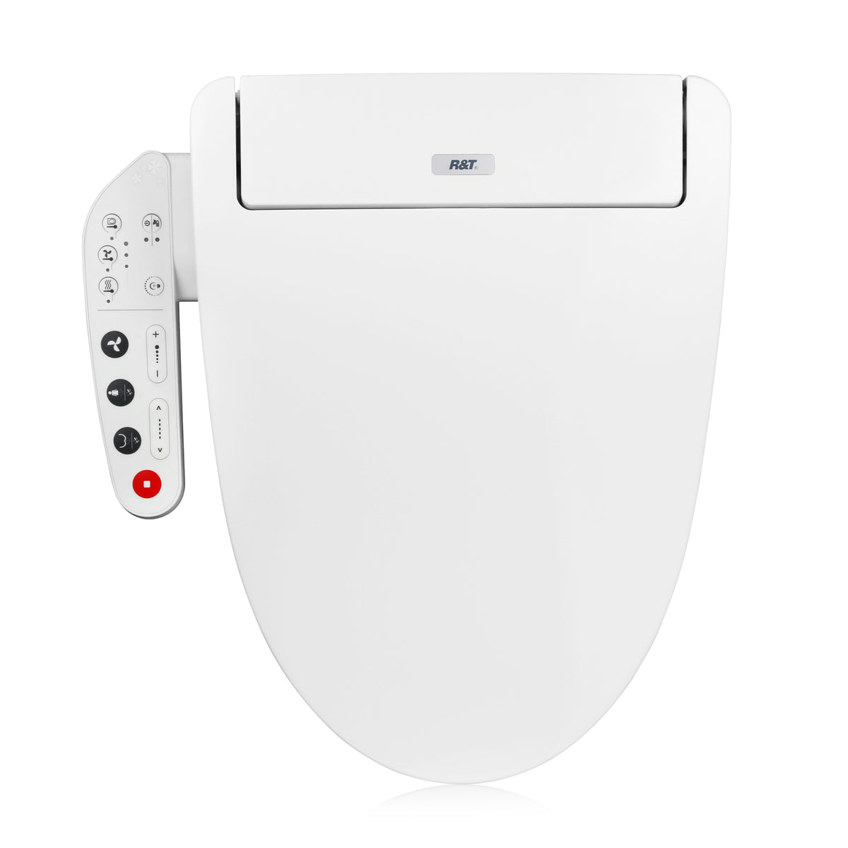 R&T V2601 Electric Bidet Toilet Seat with Side Control Panel