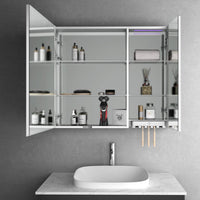 Load image into Gallery viewer, R&amp;T AC 110V Bathroom Illuminated  Mirror Cabinet

