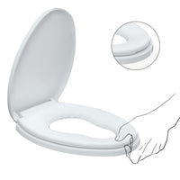 Load image into Gallery viewer, R&amp;T B1045 Elongated Toilet Seat with Built in Child Seat
