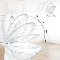Load image into Gallery viewer, R&amp;T B1079 Round Toilet Seat with Built in Child Seat (Removable Magnetic Kid Seat)
