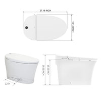 Load image into Gallery viewer, R&amp;T E16 Tankless Smart Bidet Toilet Auto Dual Flush 1.1/1.6-GPF with Remote Control
