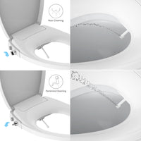 Load image into Gallery viewer, R&amp;T Non-Electric Bidet Toilet Seat Elongated
