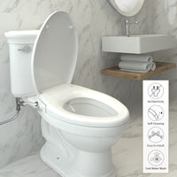 Load image into Gallery viewer, R&amp;T Non-Electric Bidet Toilet Seat Elongated
