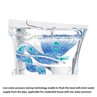 Load image into Gallery viewer, R&amp;T W5100S Tankless Auto Flush Toilet Battery-Operated 1.28-GPF
