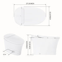 Load image into Gallery viewer, R&amp;T W5100S Tankless Auto Flush Toilet Battery-Operated 1.28-GPF
