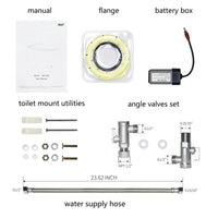 Load image into Gallery viewer, R&amp;T W5100S Tankless Auto Flush Toilet Battery-Operated 1.28-GPF

