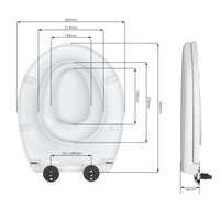 Load image into Gallery viewer, R&amp;T B1079 Round Toilet Seat with Built in Child Seat (Removable Magnetic Kid Seat)
